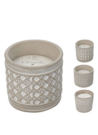 Boyner Evde Bej Mum Citronella Mum 2 Fitilli 240 gr Gri