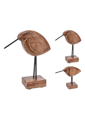 Boyner Evde Çok Renkli Biblo BIRD ON BASE MANGOWOOD 2ASS