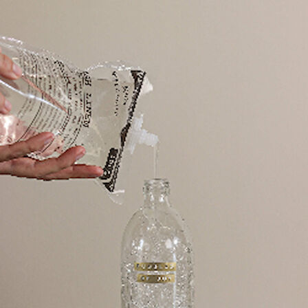 WELLmark Fresh Linen Cam Şişe Sıvı Sabun-Sabunluk