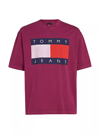 Erkek TJM OVZ BIG FLAG TEE EXT T-Shirt-Mor | XS