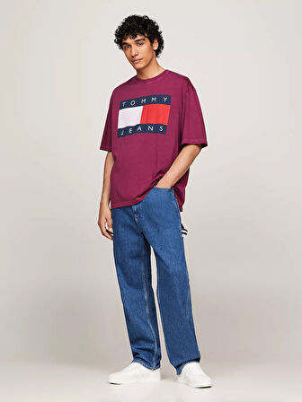 Erkek TJM OVZ BIG FLAG TEE EXT T-Shirt-Mor | S