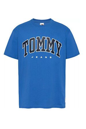Erkek TJM REG ARCH VARSITY TEE EXT T-Shirt-Mavi | XS