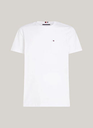 Tommy Hilfiger Bisiklet Yaka Beyaz Erkek T-Shirt MW0MW36220YBR