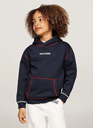 Tommy Hilfiger Baskılı Erkek Lacivert Sweatshırt KB0KB09051DW5