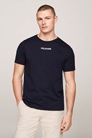Erkek MONOTYPE STITCHING TEE T-Shirt-Lacivert | M