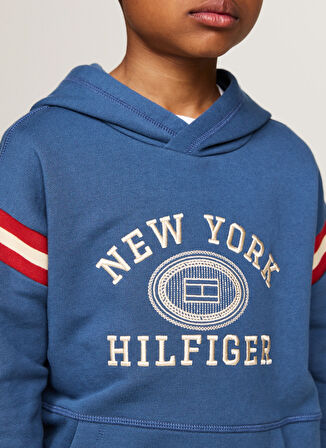 Tommy Hilfiger Baskılı Erkek Mavi Sweatshırt KB0KB09058DBZ