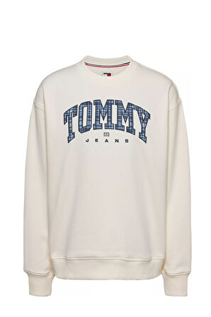 Kadın TJW RLX PREP EXPLORER 1 CREW EXT Sweatshirt-Beyaz | XS