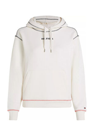 Kadın MDRN REG GBL STP HOODIE Sweatshirt-Beyaz | XS