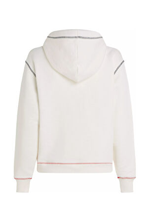 Kadın MDRN REG GBL STP HOODIE Sweatshirt-Beyaz | XS