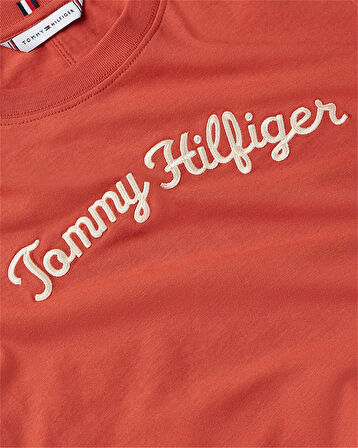 Kadın REG SCRIPT C-NK SS T-Shirt-Kırmızı | S