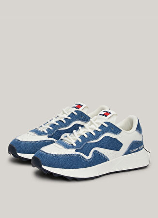 Tommy Hilfiger Beyaz - Mavi Kadın Sneaker EN0EN026550G1