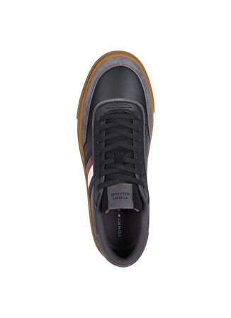 Tommy Hilfiger Siyah Erkek Sneaker TH CUPSET 1A2 LTH MIX