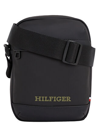 Tommy Hilfiger Siyah Erkek Postacı Çantası TH MONOTYPE PU MINI REPORTER