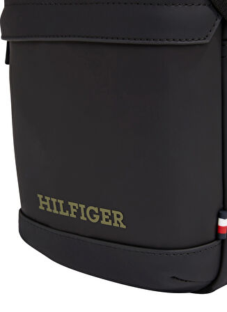 Tommy Hilfiger Siyah Erkek Postacı Çantası TH MONOTYPE PU MINI REPORTER