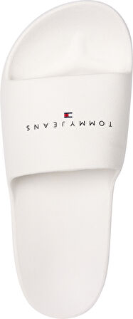TOMMY HILFIGER TJW PRINTED PU POOL SLIDE Terlik