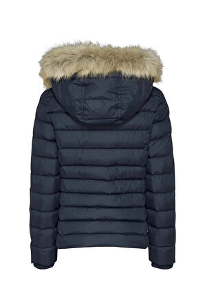 Kadın TJW Basic Kapüşonlu Şişme Mont - Lacivert | XL