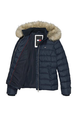 Kadın TJW Basic Kapüşonlu Şişme Mont - Lacivert | XL