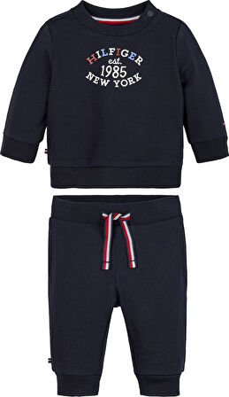 Tommy Hilfiger Baskılı Lacivert Bebek Eşofman Takımı KN0KN01863DW5