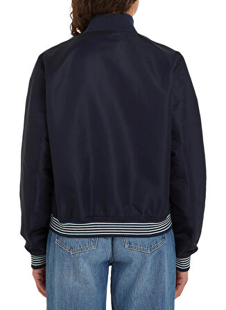 Tommy Hilfiger Standart Lacivert Kadın Ceket NON-PADDED VARSITY BOMBER JACKET