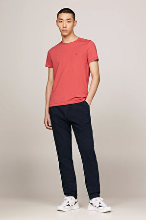 Erkek STRETCH SLIM FIT TEE T-Shirt-Kırmızı | S