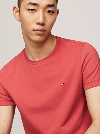Erkek STRETCH SLIM FIT TEE T-Shirt-Kırmızı | S