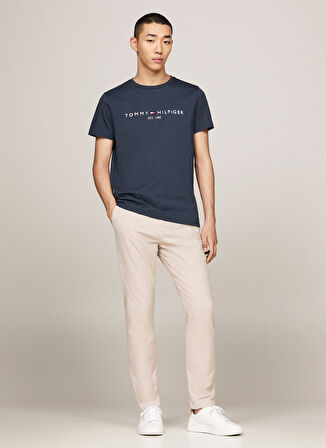 Tommy Hilfiger Bisiklet Yaka Gri Erkek T-Shirt MW0MW11797POM