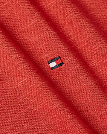 Kadın 1985 SLIM SLUB C-NK SS T-Shirt-Kırmızı | L