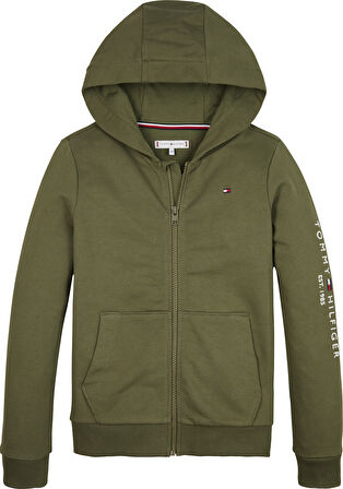 Tommy Hilfiger Baskılı Erkek Yeşil Sweatshırt KS0KS00421MSH