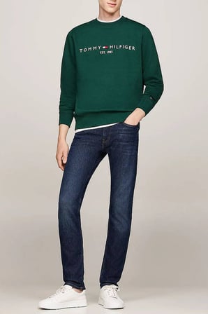 Erkek Regular Fit Baskı Logolu Sweatshirt - Koyu Yeşil | L