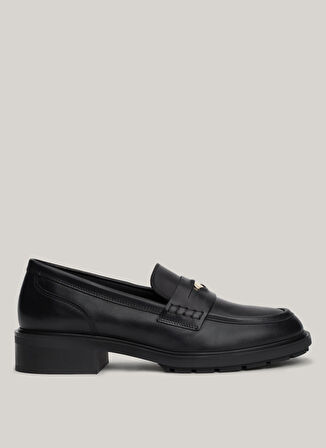 Tommy Hilfiger Deri Siyah Kadın Loafer FW0FW08029BDS