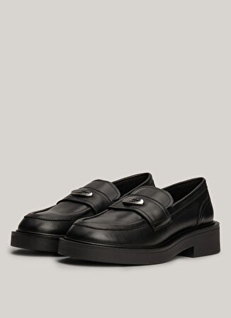 Tommy Hilfiger Deri Siyah Kadın Loafer EN0EN02557BDS