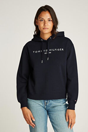 Kadın TH MDRN REG CORP LOGO Sweatshirt - Lacivert | S