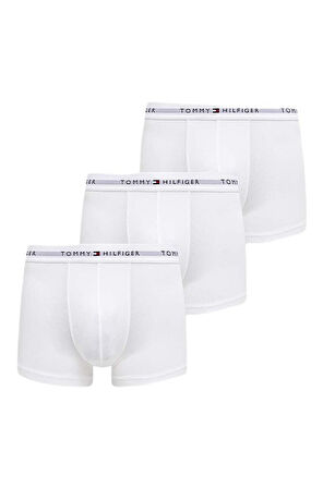 Tommy Hilfiger Erkek 3'lü Beyaz Boxer UM0UM02761 