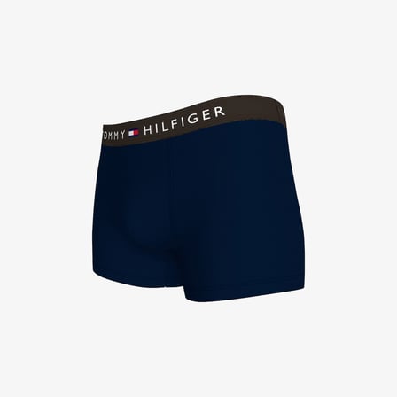 Tommy Hilfiger Trunk 3'lü Erkek Siyah Renkli Bantlı Boxer