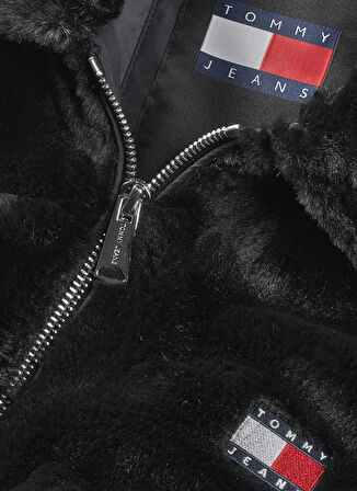 Tommy Jeans Standart Siyah Ceket TJW FAUX FUR JACKET