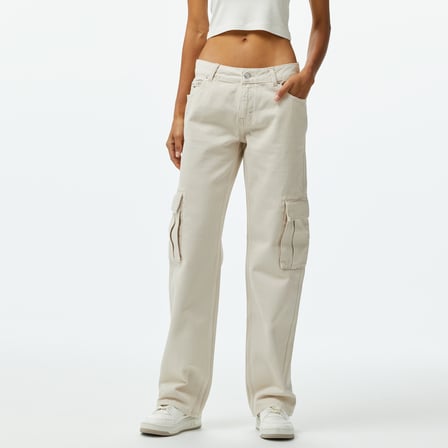 Tommy Jeans Sophie Denim Kadın Krem Pantolon