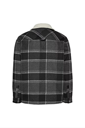 Erkek TJM CHECK SHERPA OVERSHIRT EXT Mont - Siyah | S