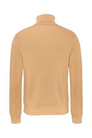 Erkek Boğazlı Kazak - Bej | M