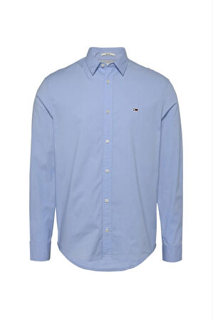 Erkek TJM REG ENTRY POPLIN SHIRT Gömlek - Mavi | S