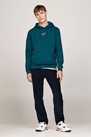 Erkek TJM REG Altın İmza Logolu Sweatshirt - Mavi  | XS
