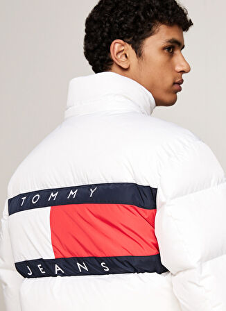 Tommy Jeans Beyaz Erkek Mont DM0DM20479YBR FLAG BACK ALASKA