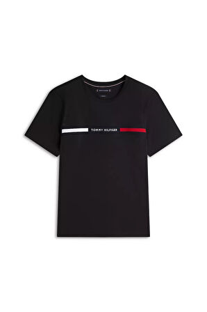 Erkek Th Yuvarlak Yaka T-Shirt - Siyah | XS