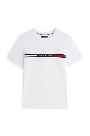 Erkek Hilfiger Chest Interest T-Shirt - Beyaz | XS