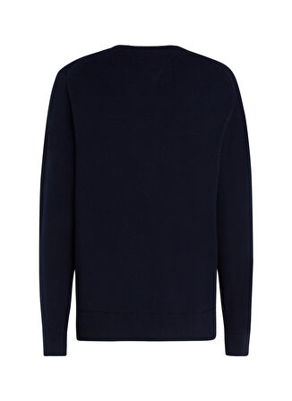 Tommy Hilfiger Bisiklet Yaka Normal Mavi Erkek Kazak MW0MW36529DW5