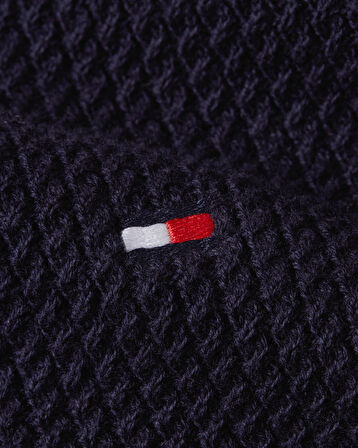 TOMMY HILFIGER STRUCTURE ZIP MOCK Süveter