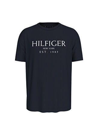 Tommy Hilfiger Bisiklet Yaka Mavi Erkek T-Shirt MW0MW36499DW5