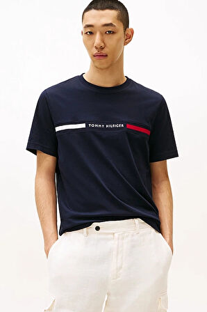 Erkek Th Yuvarlak Yaka T-Shirt - Lacivert | XS