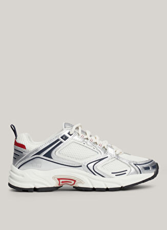 Tommy Hilfiger Beyaz - Gümüş Kadın Sneaker EN0EN02680YBL