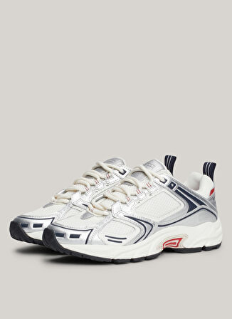 Tommy Hilfiger Beyaz - Gümüş Kadın Sneaker EN0EN02680YBL