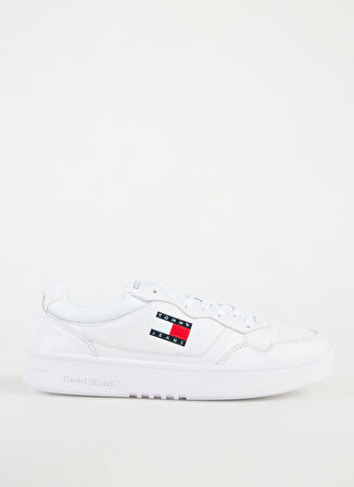 Tommy Hilfiger Beyaz Erkek Sneaker (NEW)TJM CUPSOLE LEATHER ESS